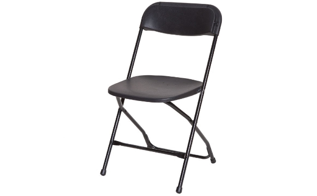 black stacking chair