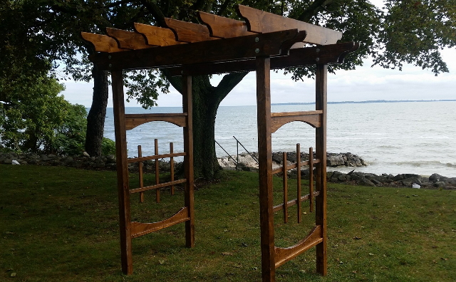 wedding pergola on lake erie